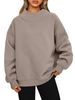 Women's sweatshirt long sleeve turtleneck pullover sweatshirt casual sweatshirt fleece top_mkmklike.com