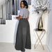 Women's Clothing New Women's Clothing Street Casual Versatile Elastic Waist Wide Leg Pants_mkmklike.com