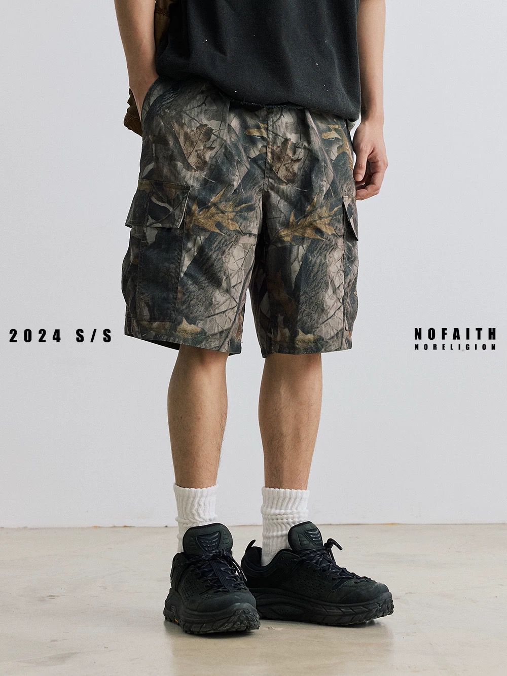 Men's Clothing Men's Loose Casual Straight Shorts Camouflage Drawstring Overalls High Street_mkmklike.com