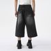 Men's Clothing Summer High Street Profile Wide Leg Drape Seven Point Jeans_mkmklike.com