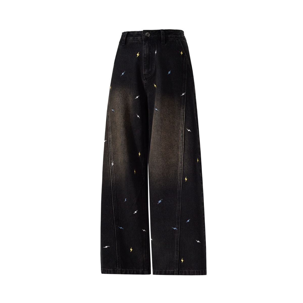 Men's Clothing Men's Trendy High Street Washed Straight Leg Jeans Retro Loose Fit Versatile Wide Leg Casual Denim Trousers_mkmklike.com