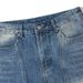 Distressed Washed Denim Scimitar Punk Street Style Loose Wide-Leg Dad Men's Sickle Long Pants_mkmklike.com
