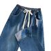 Trendy Jeans Men's Black Trendy American Wide For Spring And Summer, Loose Washed Straight Leg Pants_mkmklike.com