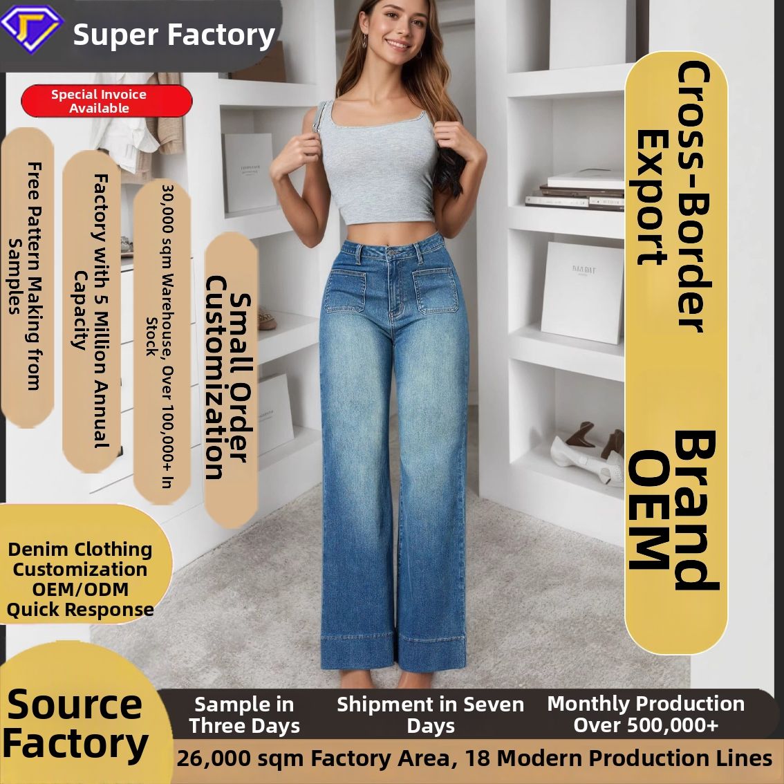 Custom Made Women's mid Waist Straight Leg Jeans Retro American Style Long Wide Leg Pants Loose Fit Denim for Hot Girls_mkmklike.com