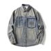 New Jacket Fat And Large Size, Handsome Denim Coat For Men, Muddy Yellow Embroidered Shirt_mkmklike.com