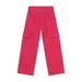 EF JEANS | 2024 New American Solid Color Large Pocket Overalls Rose Casual Loose Straight Jeans_mkmklike.com