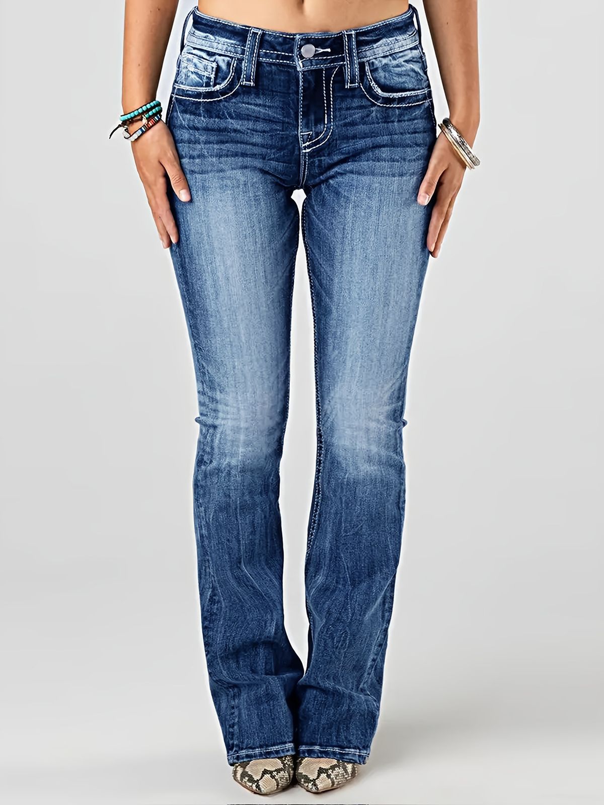 New Embroidered Jeans European And American Women's Clothing Heavy Wash Stretch Denim Trousers_mkmklike.com