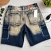 Men's Clothing Foreign Trade Jeans New Men's Denim Shorts Retro Nostalgic Straight Loose Thick Material Non Elastic Versatile Jeans_mkmklike.com