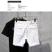Men's Casual Denim Shorts With Button Fly, Summer Thin Stretch Slim Fit Ripped Knee Distressed Jeans Shorts For Men_mkmklike.com