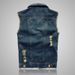 K Cowboy Vest Men's Sleeveless Camisole Slim Fit Denim Vest Top Plus Size_mkmklike.com