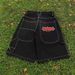 Men's Retro Hip Hop Embroidered Loose Wide Leg Jeans American High Street Fashion New Spring Wholesale Denim Shorts_mkmklike.com