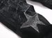 Men's Trendy Stretch Slim Fit Jeans Black Rhinestone Flared Patchwork Youth Style Nicholas Tse 3972_mkmklike.com