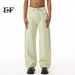 EF JEANS | 2024 New American Old Yellow Mud Splicing Straight Wide-leg Jeans Trendy Loose Retro_mkmklike.com