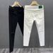 Men's Clothing White Ripped Jeans Spring And Summer Slim Fit Skinny Pants Trendy Elastic Casual Fashion Nine Point Pants_mkmklike.com