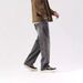 Vintage Washed Gray Denim Jeans For Men - Classic Straight Leg With Distressed Details (Sizes 28-40, American Retro Style)_mkmklike.com