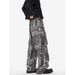 American Tie Dye Camouflage Pants, Men's Trendy Brand Design, Multi Pocket Workwear Jeans, Loose Wide Leg Pants_mkmklike.com