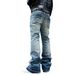 Men's Trendy Loose Wide Leg Pants American Retro Washed Distressed Gray Splatter Paint Curved Blade Jeans_mkmklike.com
