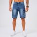 Men's Tight Stretch Denim Shorts Summer Trendy Versatile Workwear Cross Border Five Point Pants Hot Selling Exclusive Clothing_mkmklike.com