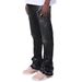 Men's Stretch Straight-Leg Jeans – Vintage Washed Denim Pants For Streetwear & Casual Wear (Black/Light Blue) – Retro High Waist Comfort Fit_mkmklike.com