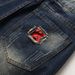 European And American Trendy Summer Ditreed Embroidered Hem Cuffed Color Matching Foldable Retro Straight Denim_mkmklike.com