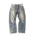 Men's Clothing Casual Retro Washed Denim Jeans For Men, Straight Leg, Loose Fit, Trendy, Versatile Wide Leg Dad Pants._mkmklike.com