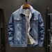Winter Plush And Thick Denim Jacket, Korean Version Trend, Men's Versatile, Loose Size, Warm Work Jacket Trend_mkmklike.com