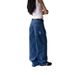 Embroidered Jeans Men's And Women's American Retro Couple Versatile Loose High Street Casual Trousers Y2k Fashion Versatile_mkmklike.com