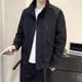 New Autumn Winter Cotton Loose Solid Color Simple Stylish Stand Collar Workwear Jacket Men's Trendy Brand_mkmklike.com
