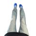 Men's Clothing Men's Ice Blue Lightning Wash Jeans - High Street Straight Leg & Flared Clean Fit Pants For Summer_mkmklike.com