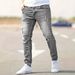 Men's Slim Fit Skinny Jeans Trendy Casual American Style Summer New In Stock_mkmklike.com