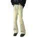 Nordmann Mud Yellow Jeans Men American Retro Loose Straight Trendy Brand High Street Versatile Cool Casual Pants_mkmklike.com