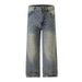 Men’s Loose-Fit Printed Denim Pants – Retro All-Over Floral Jacquard Jeans Streetwear Straight-Leg Trousers With Distressed Wash_mkmklike.com