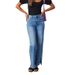 Women's Clothing High Waist Fashion Split Straight Stretch Jeans_mkmklike.com