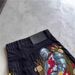 "Men's Vintage Embroidered Distressed Jeans - Loose Straight Fit Denim Pants With Retro Pattern & Avant-Garde Design For Casual Streetwear"_mkmklike.com