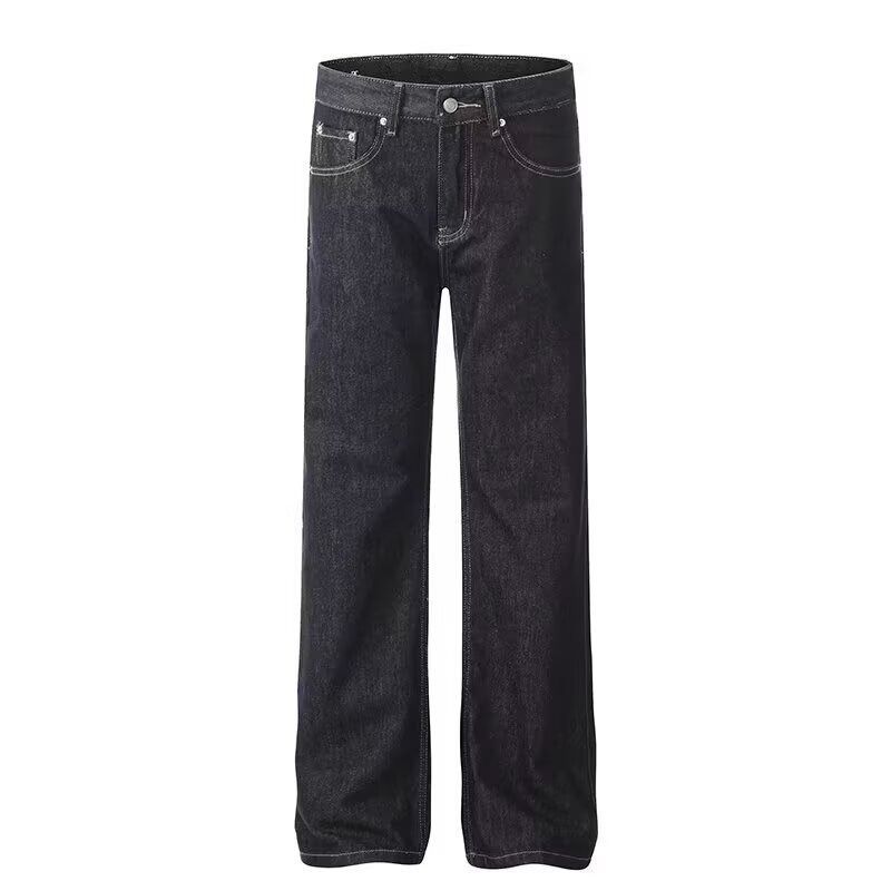 American Retro Low Rise Slim Fit Flared Jeans, Unisex, Versatile Slim Fit Denim Pants_mkmklike.com