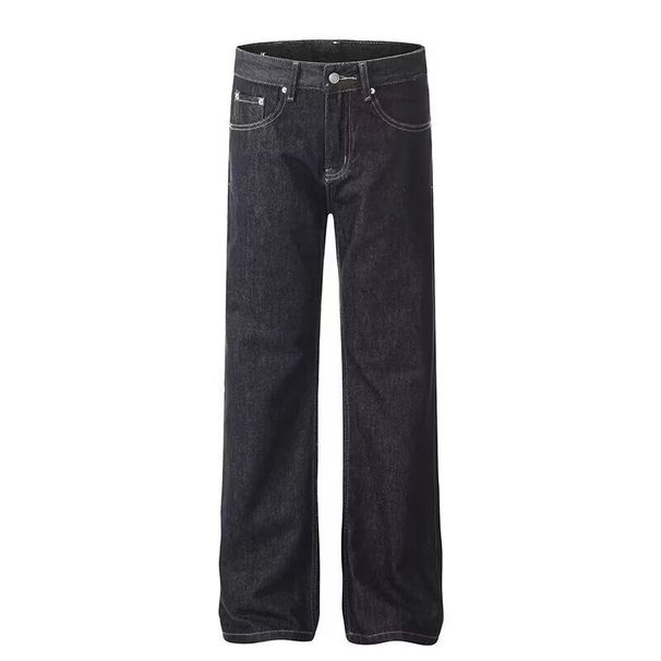 American Retro Low Rise Slim Fit Flared Jeans, Unisex, Versatile Slim Fit Denim Pants_mkmklike.com