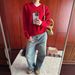 Women’s Clothing New Retro Slim Hip 076H Blue Washed Denim Loose Straight Jeans Female 3072_mkmklike.com