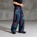 Men's Clothing Style Denim Trendy Black Graffiti Washed Loose Straight Leg Midweight Cotton Trousers Skinny Pants Wide Leg_mkmklike.com