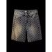 Men's Clothing American Style New Men's Denim Shorts, Summer Loose Straight Leg Ripped Jacquard High End Five Point Mid Length Pants_mkmklike.com