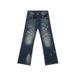 EF JEANS | 2025 Spring New American Street Irregular Tie-dye Ripped Jeans Slightly Loose Tide_mkmklike.com