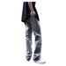 European And Fashion Brand Pants, Washed Ripped Flared Jeans Men, Hip-hop Amican High Street Distressed Pants For_mkmklike.com