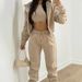 European And American Women's Three-Piece Long Pants Fleece-Lined Hooded Sweatshirt Sports Fashion Casual Winter_mkmklike.com