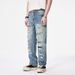 Men's Clothing Personality Multi Hole Patch Jeans Men's Loose Straight High Street Casual Pants American Cool Long Pants_mkmklike.com