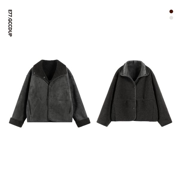 High-Quality Unisex Autumn Winter New Hong Kong Style Lapel Retro Jacket Casual Trendy Loose Versatile_mkmklike.com