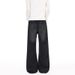 Unisex High Street Washed Denim Jeans 90s Vintage Cat Whisker Flared Hem Slim Fit Straight to Flare for Men And Women S-2XL_mkmklike.com