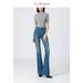 Women's Clothing High Waist Retro Style Stretch Flared Jeans Slimming Butt Lifting 4 Way Stretch Regular Fit England Style Spring New Arrival_mkmklike.com