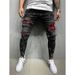 European And American Slim Fit Ripped Skinny New Men's Painted Jeans Factory Direct Sale_mkmklike.com
