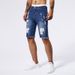 Men's Clothing Fashion Brand Ripped Denim Shorts Men Summer Thin Personalized Patch Five Point Pants_mkmklike.com