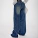 Women's Clothing Retro Blue Women's Jeans Loose Casual Straight Leg Wide Leg Trousers Spring Summer Fashion_mkmklike.com