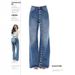 Vintage Washed High-Waisted Straight-Leg Jeans – Button-Front Wide-Leg Denim Pants For Women (Blue, S-XL)_mkmklike.com